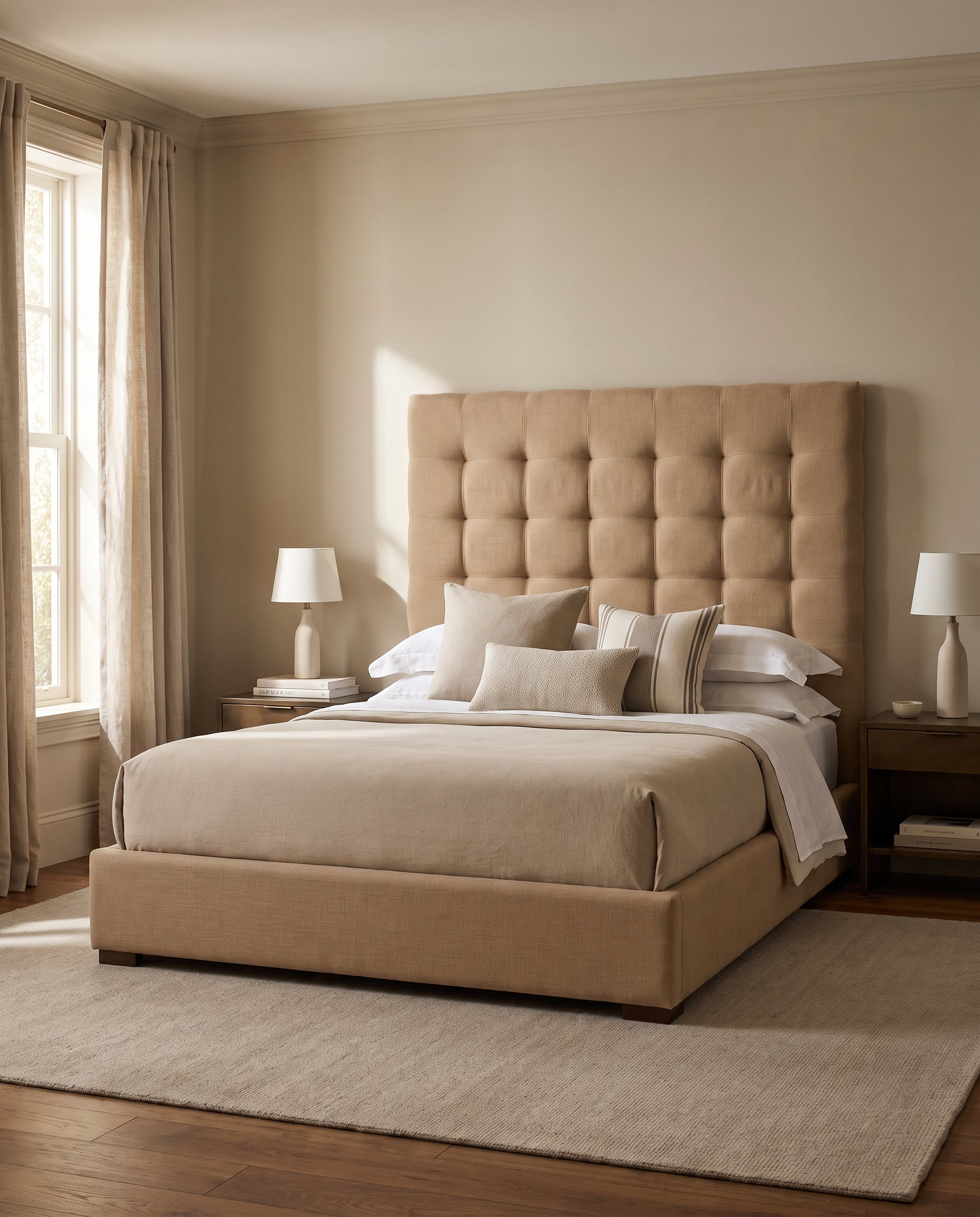 Perrine upholstered headboard EON-HB074 – bedroom lifestyle view