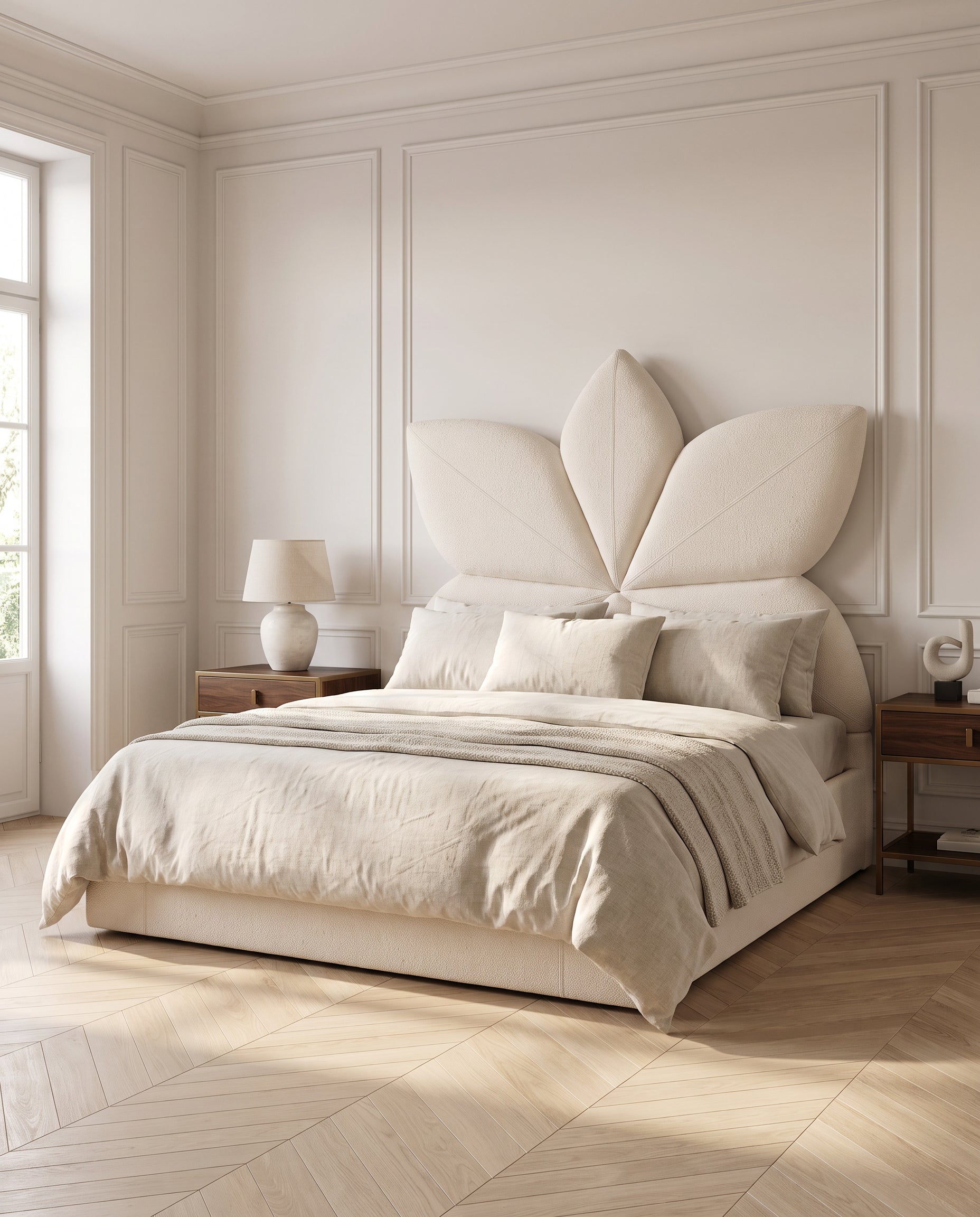 Aster upholstered headboard EON-HB101 – bedroom lifestyle view
