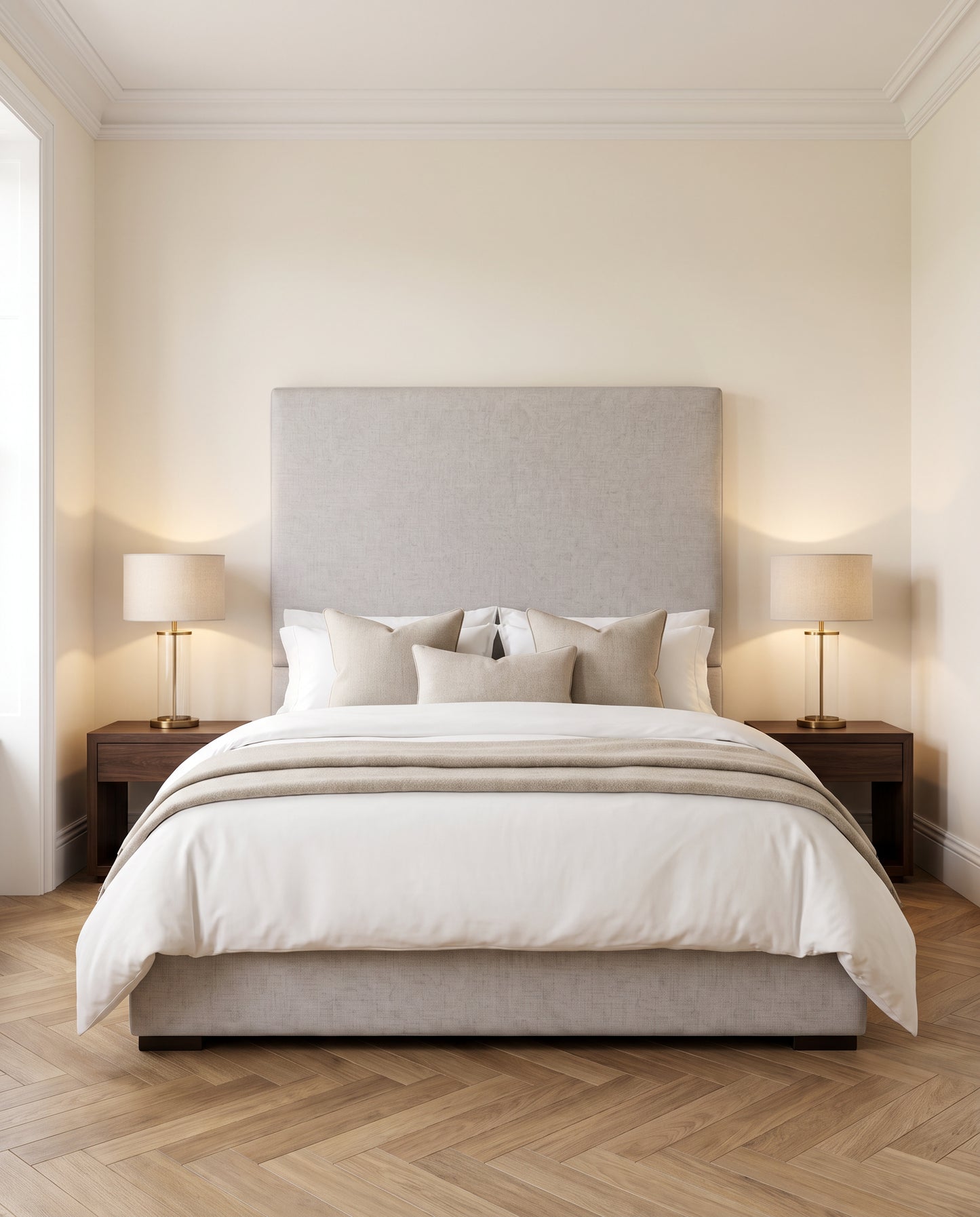 Laurel upholstered headboard EON-HB095 – bedroom lifestyle view