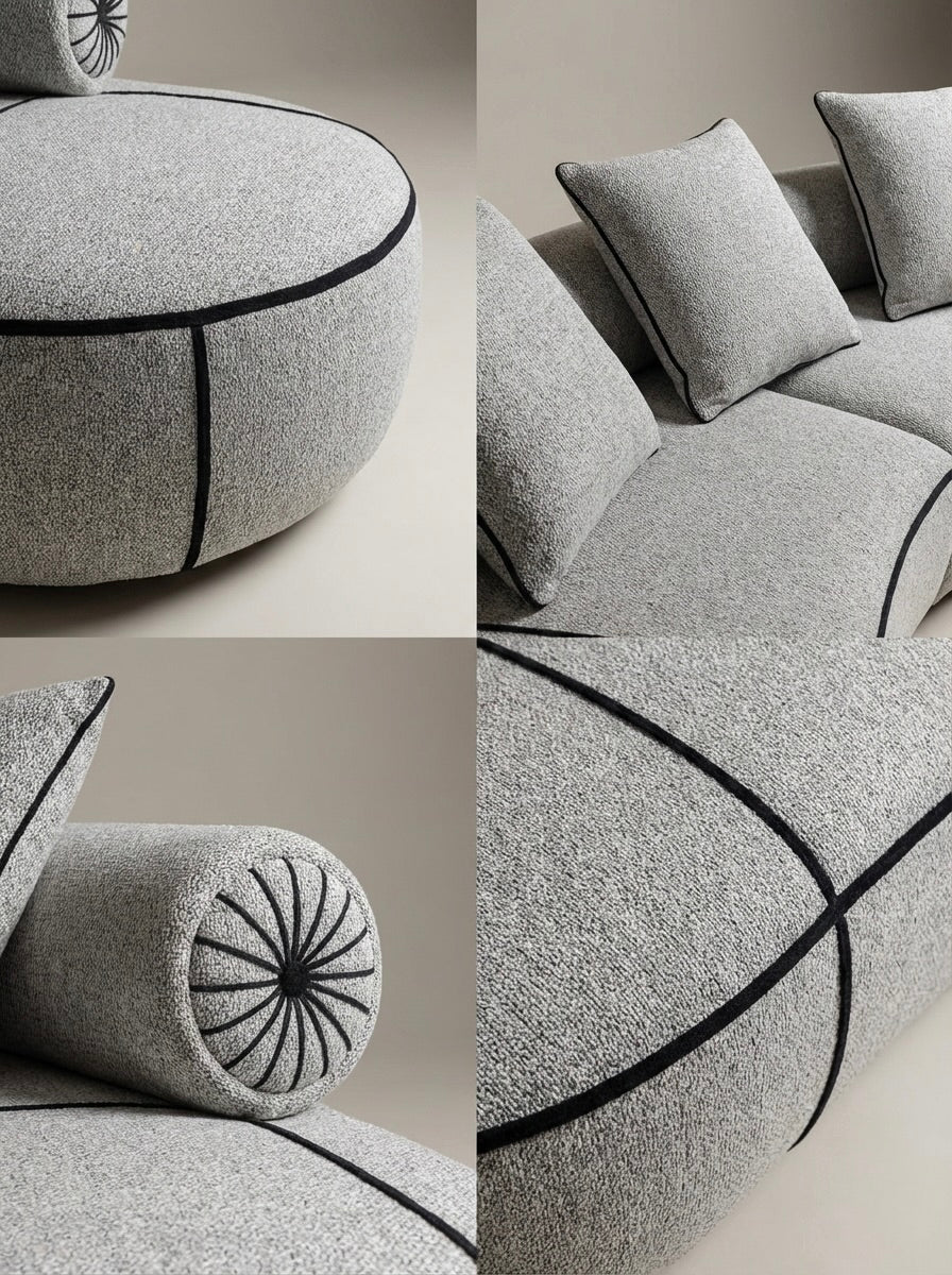 EON-SF013 Orbit Curved Sofa - Dark Studio Wide Shot