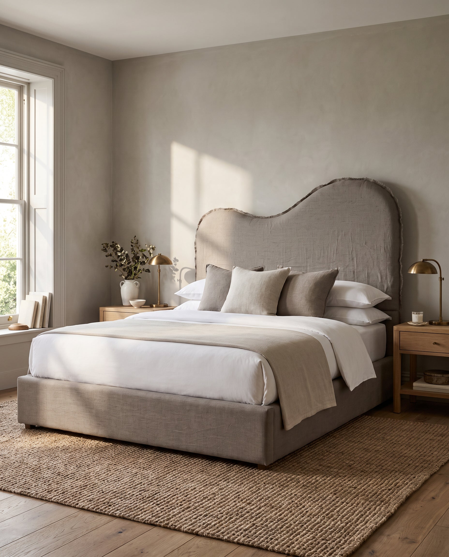 Saffron upholstered headboard EON-HB076 – bedroom lifestyle view