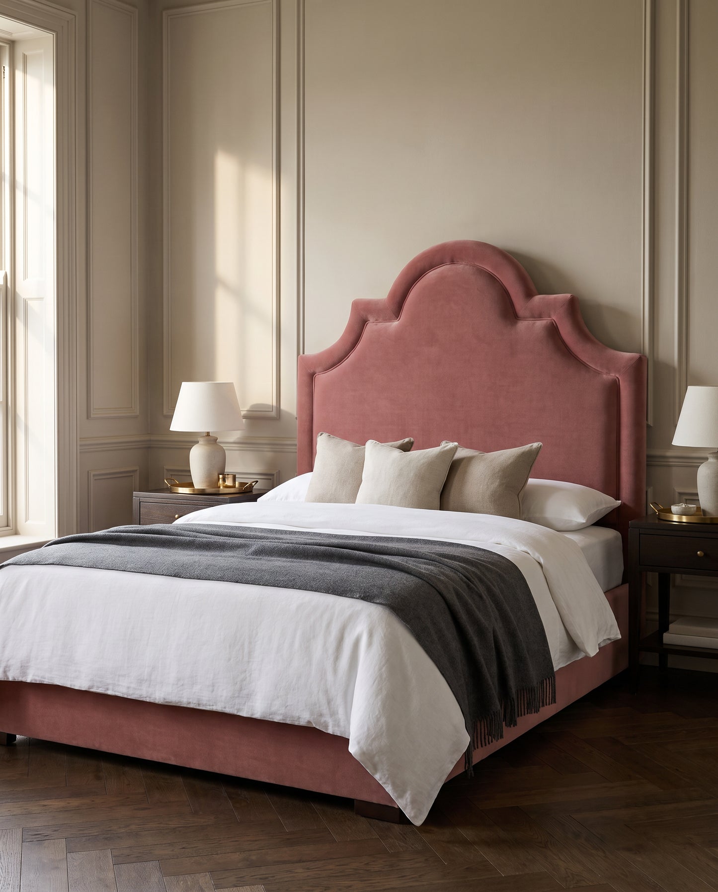 Elspeth upholstered headboard EON-HB088 – bedroom lifestyle view