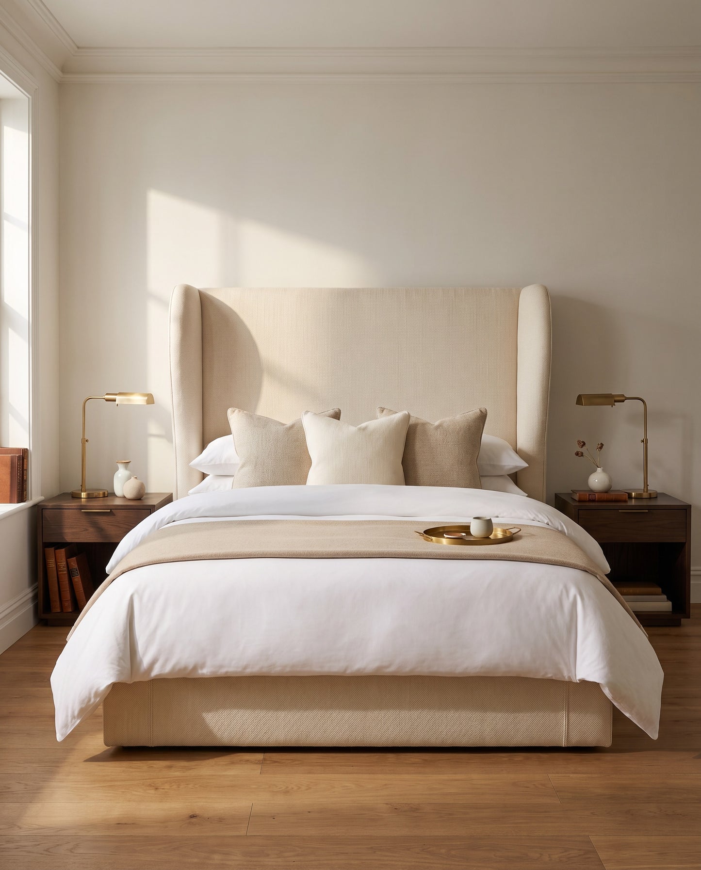 Monet upholstered headboard EON-HB096 – bedroom lifestyle view
