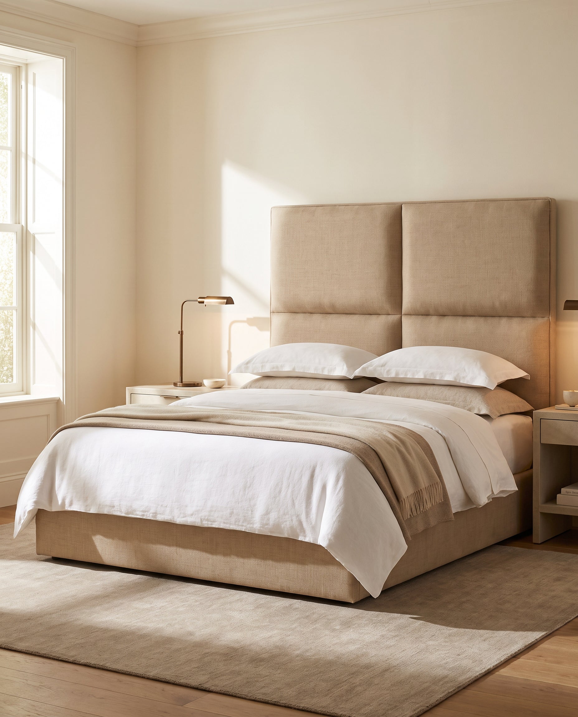 Corinne upholstered headboard EON-HB061 – bedroom lifestyle view