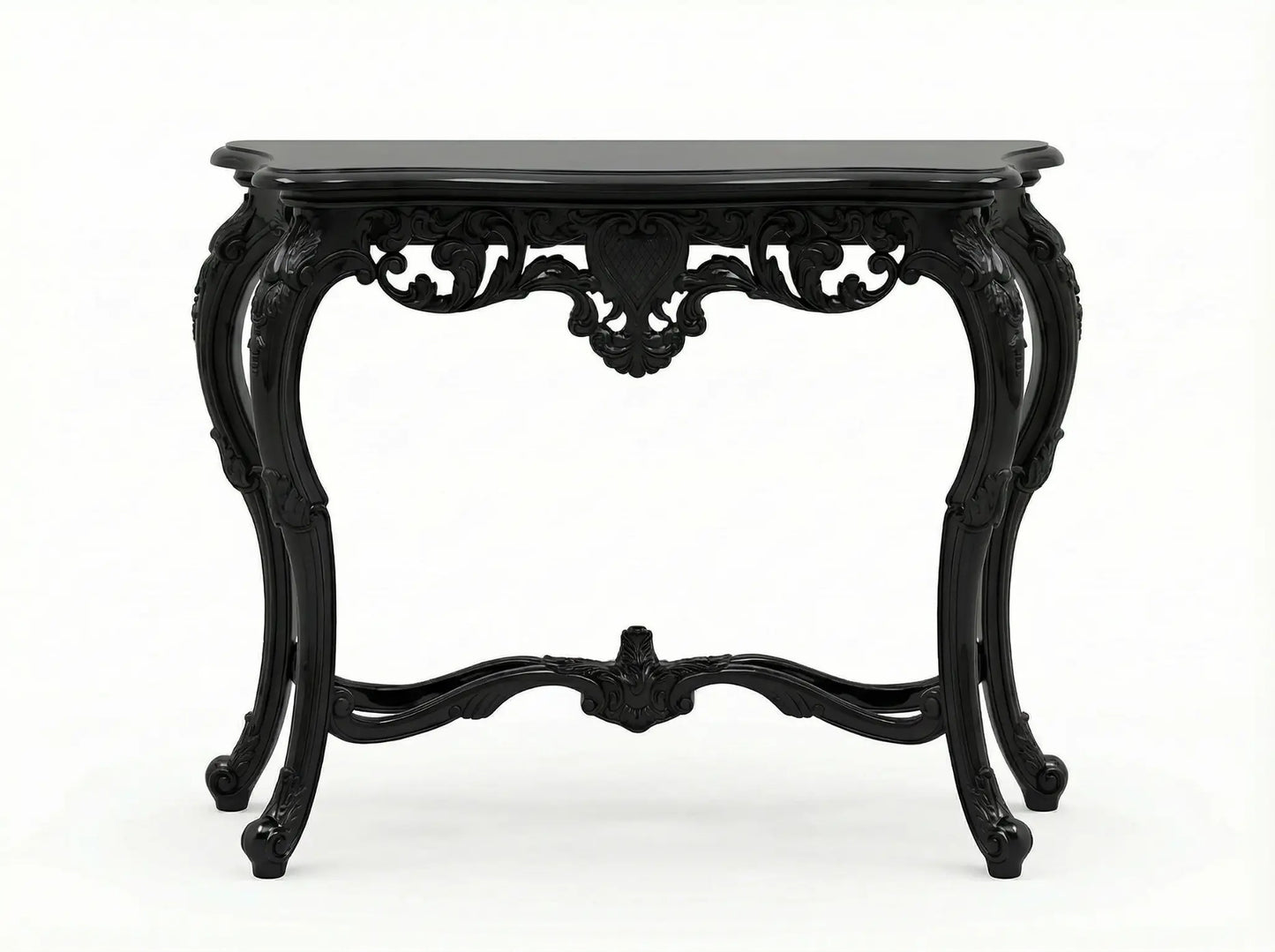 EON-CT001 Noir Console Table - Gloss Black Front