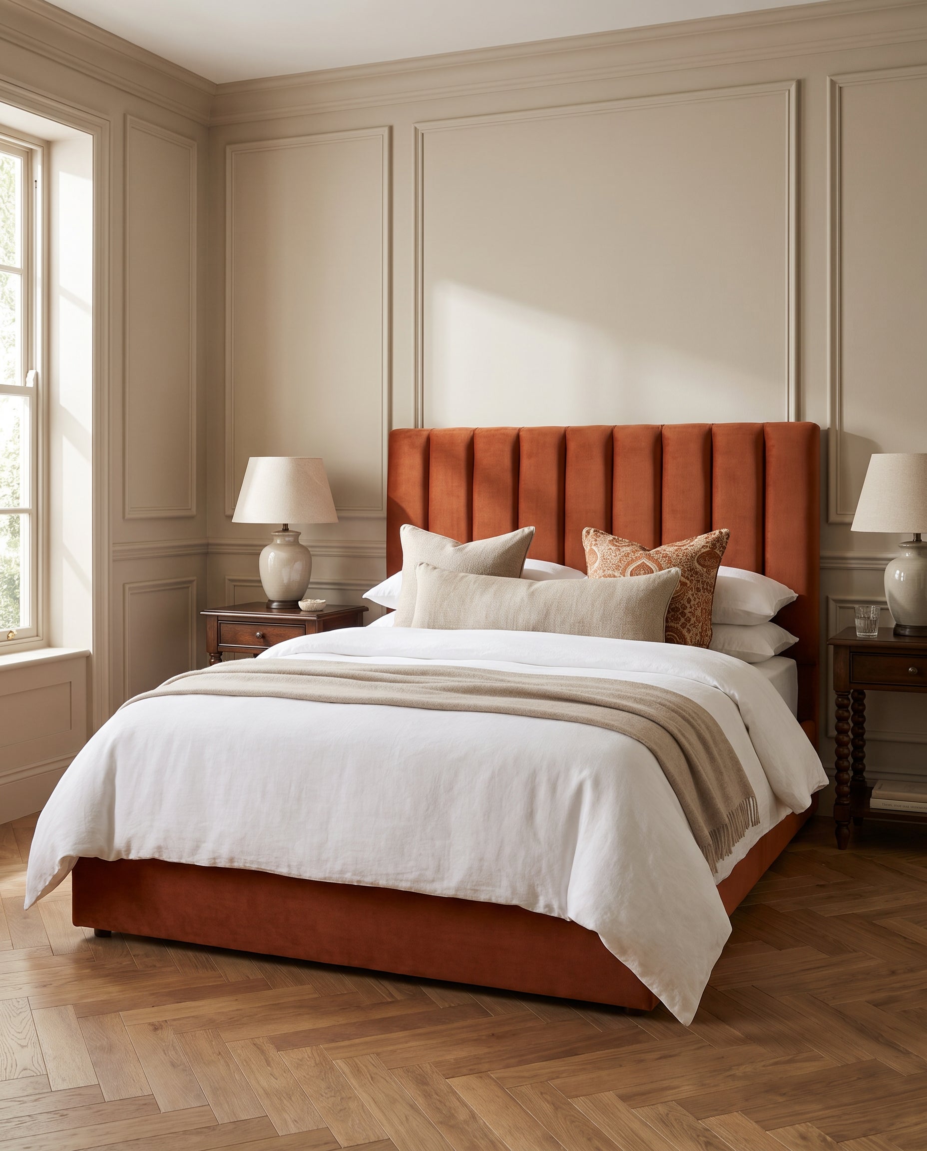 Ysabel upholstered headboard EON-HB082 – bedroom lifestyle view
