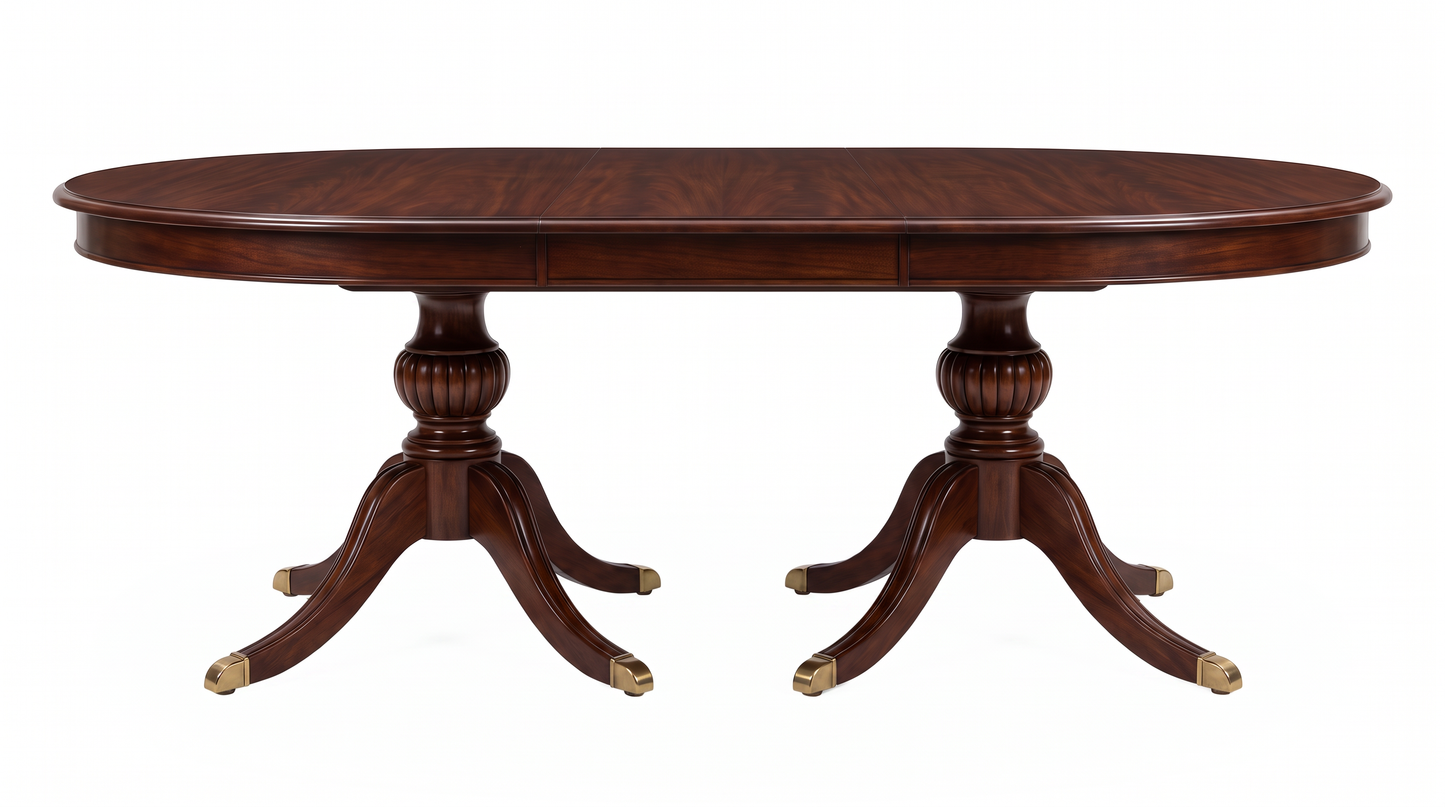 EON-TB003 Long Oval Extension Dining Table - Side Shot