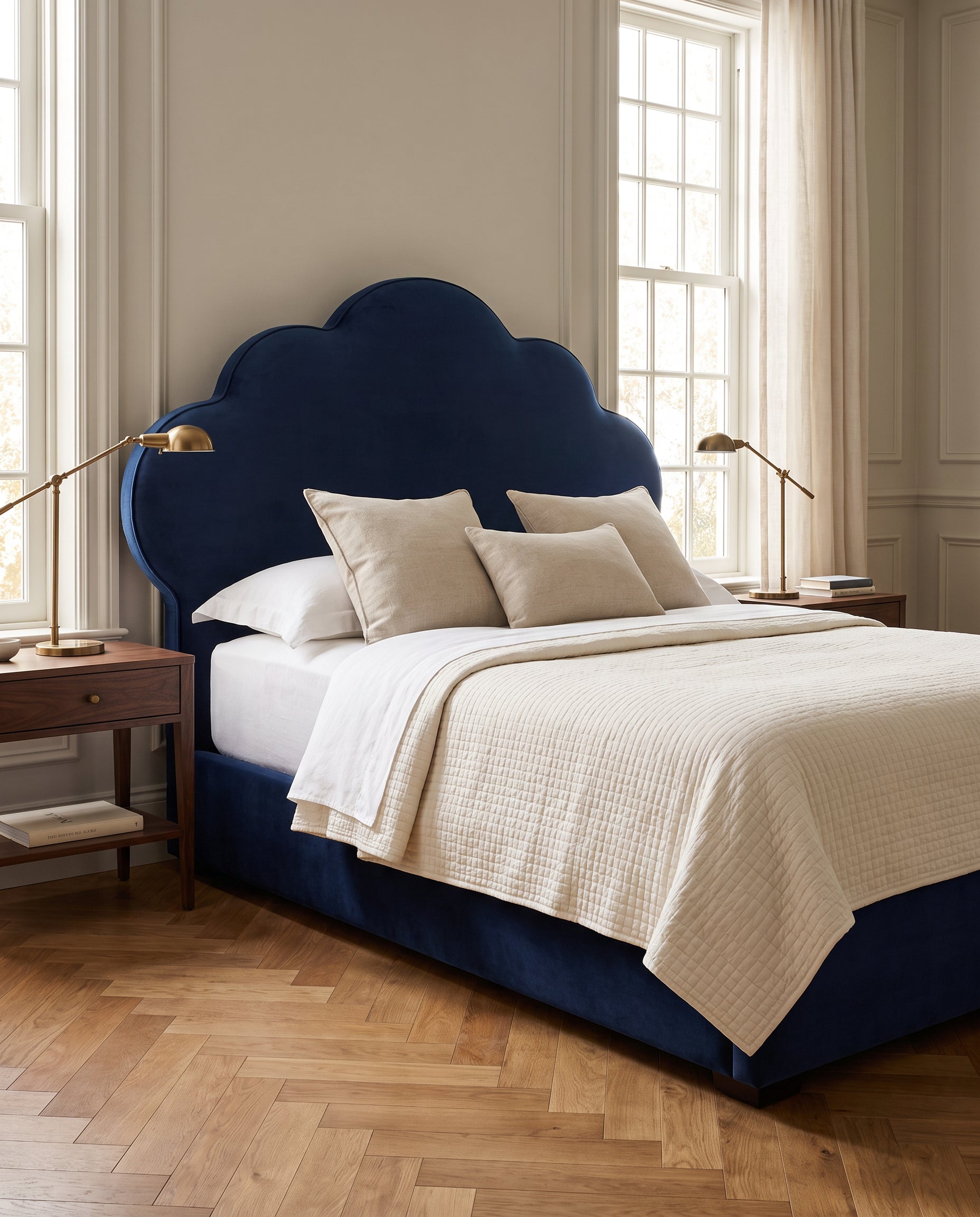 Harlow upholstered headboard EON-HB091 – bedroom lifestyle view