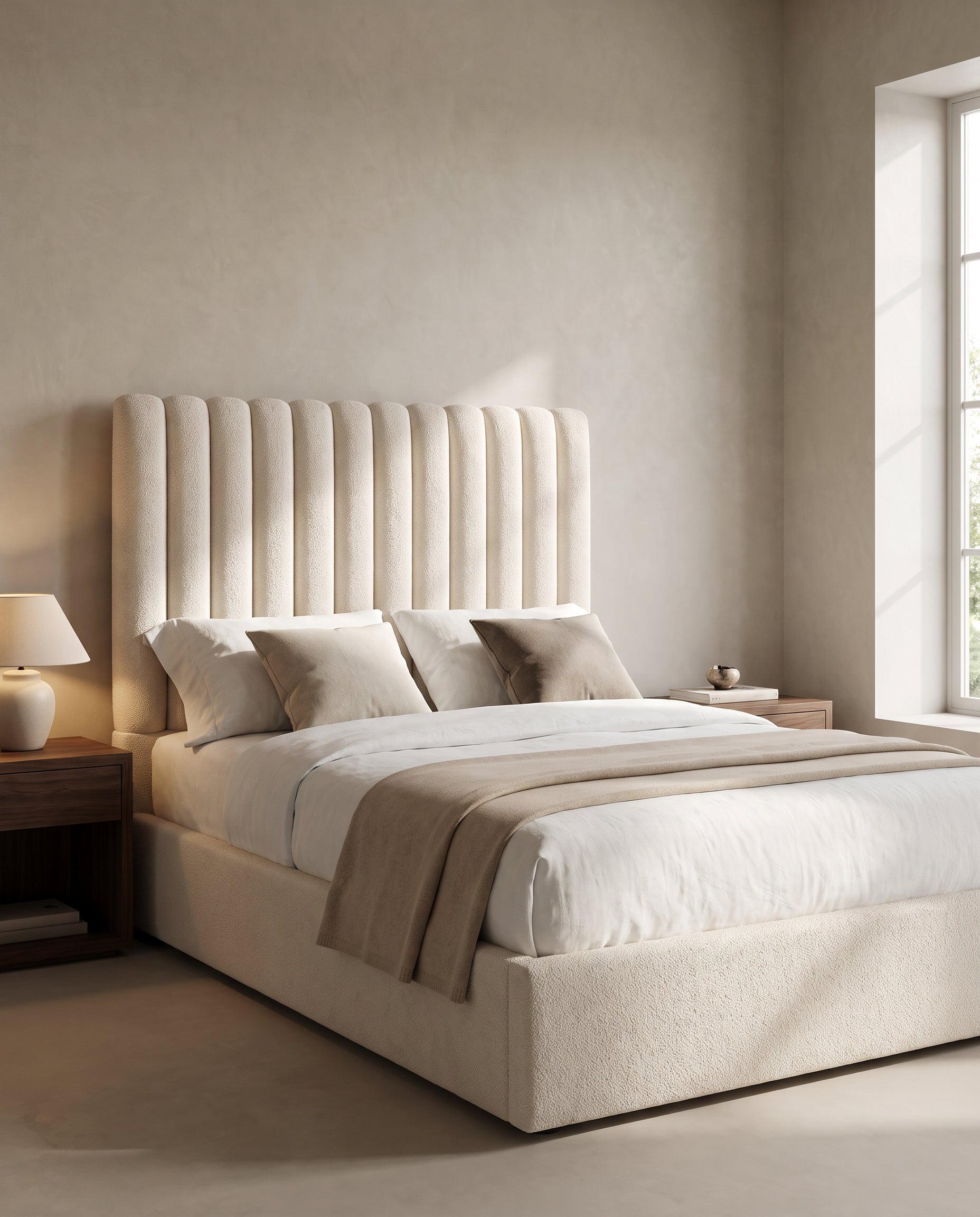 Noelle upholstered headboard EON-HB116 – bedroom lifestyle view