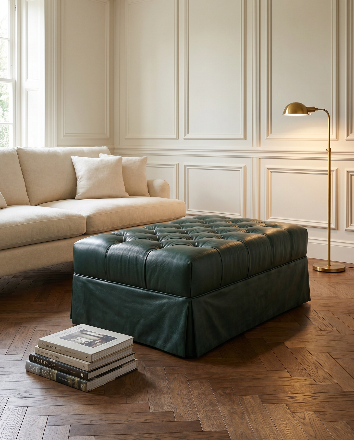 EON-OT001 Pemberton Tufted Ottoman - Lifestyle