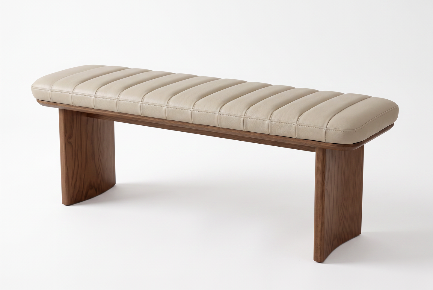 EON-BN002 Harlow Bench - Cream Channel Tufted
