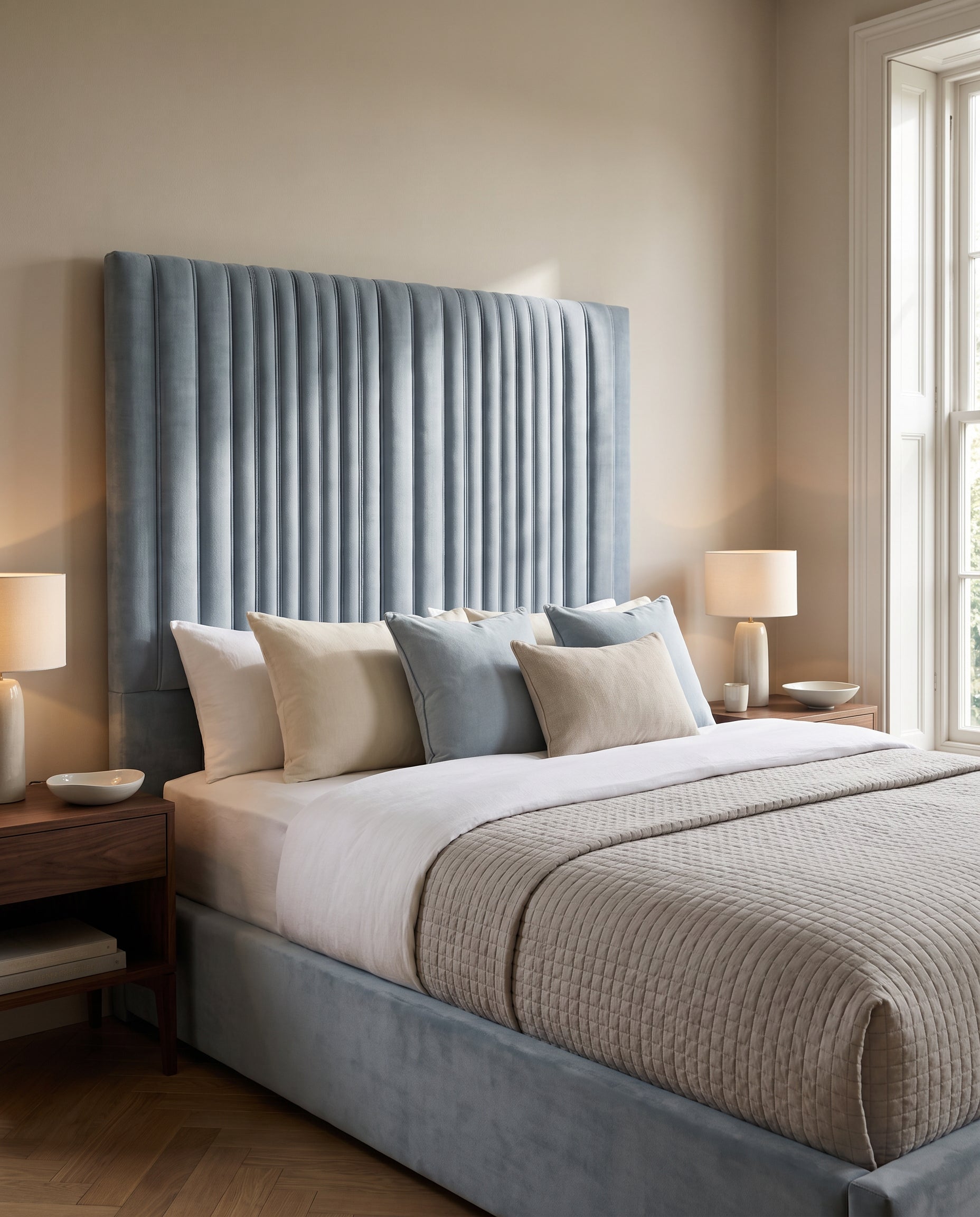 Dorian upholstered headboard EON-HB103 – bedroom lifestyle view