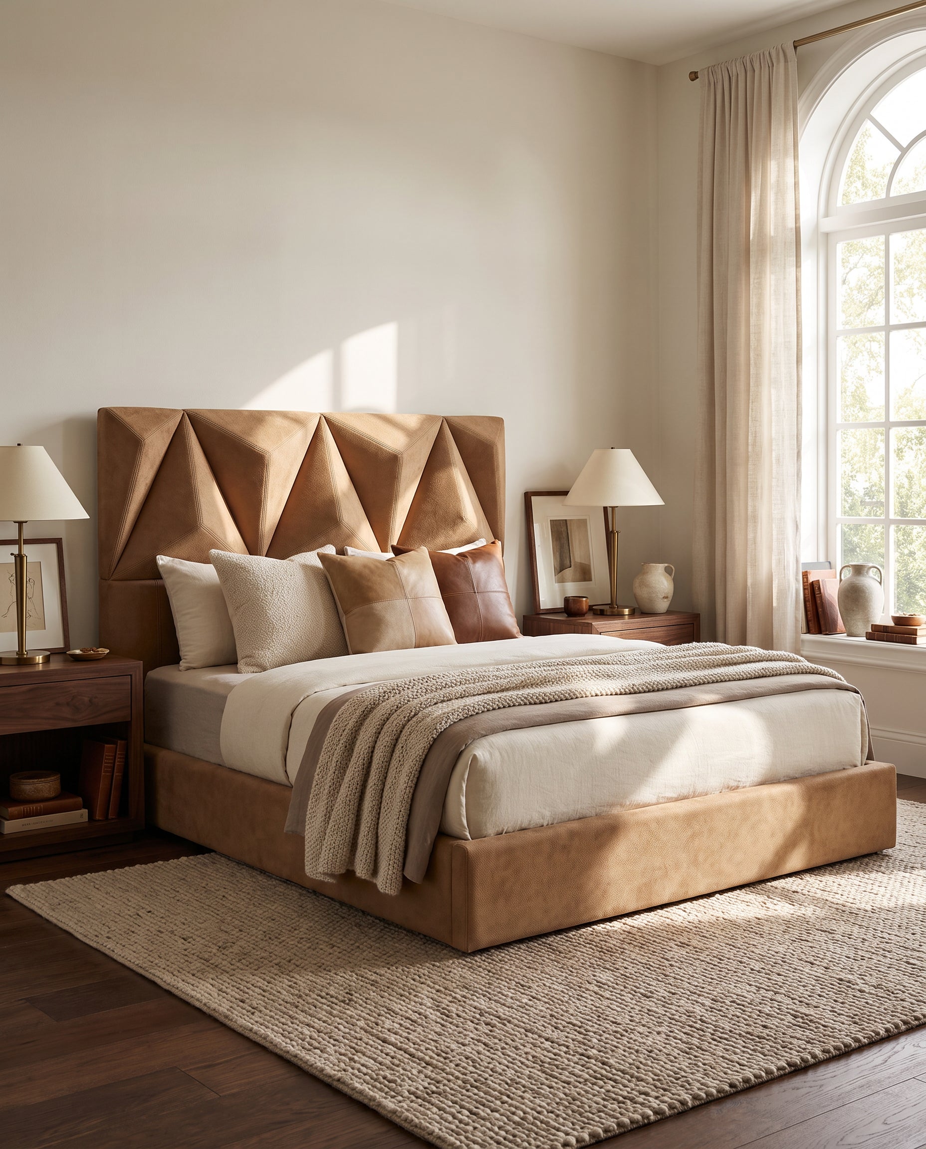 Oona upholstered headboard EON-HB150 – bedroom lifestyle view