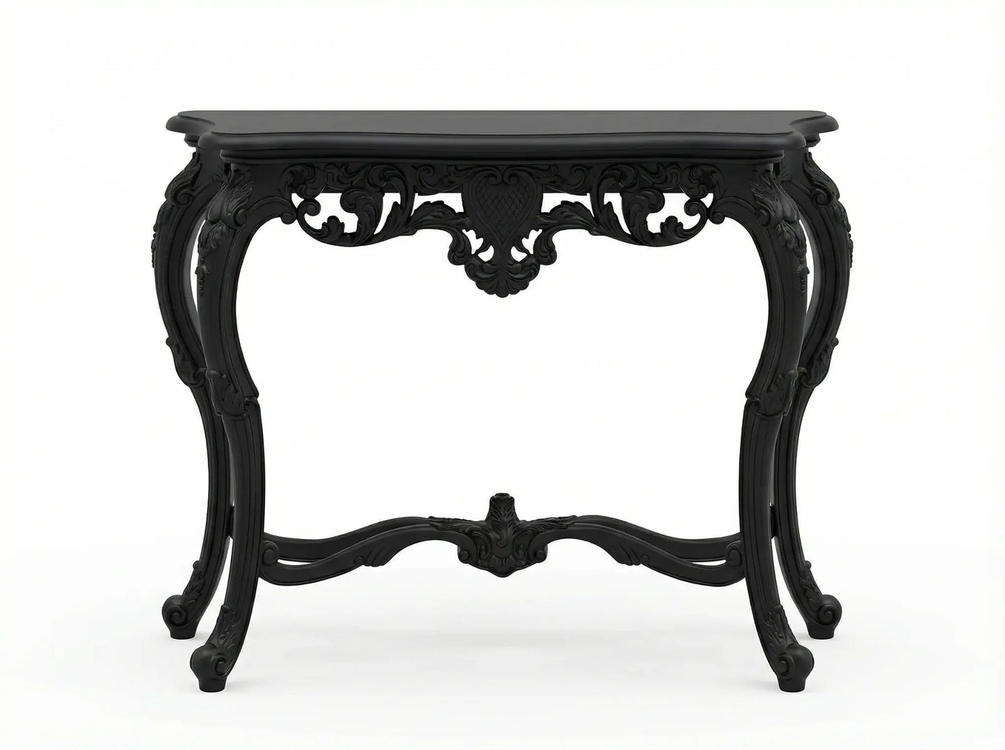 EON-CT001 Noir Console Table - Matte Black Front