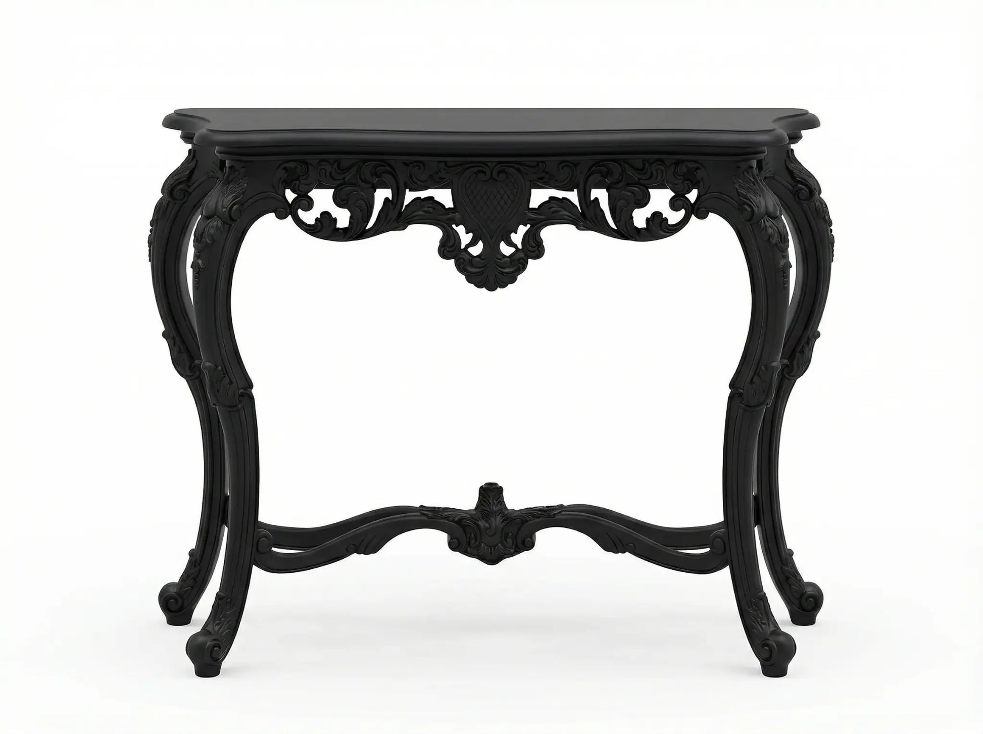 EON-CT001 Noir Console Table - Matte Black Front