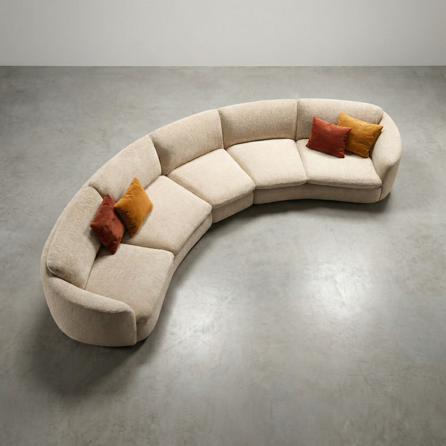 EON-SF010 Luna Curved Sectional - Overhead Concrete Floor