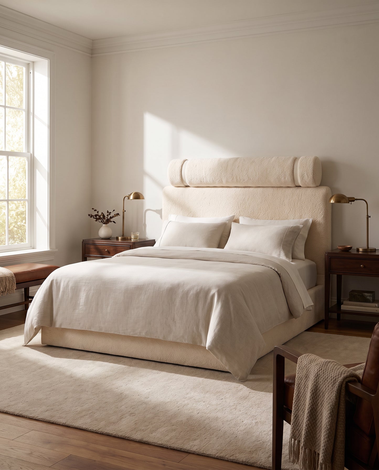 Livia upholstered headboard EON-HB070 – bedroom lifestyle view