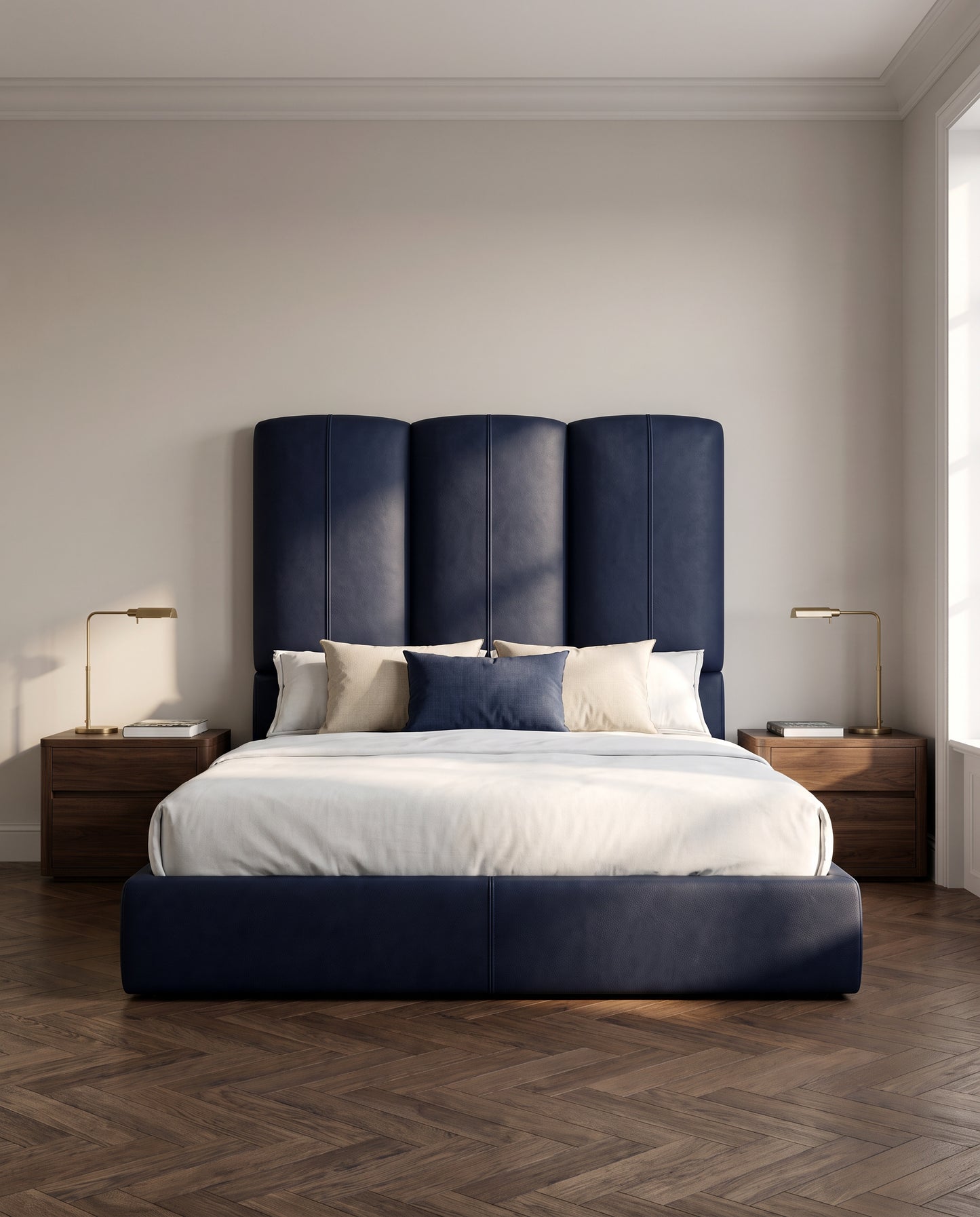 Freya upholstered headboard EON-HB125 – bedroom lifestyle view