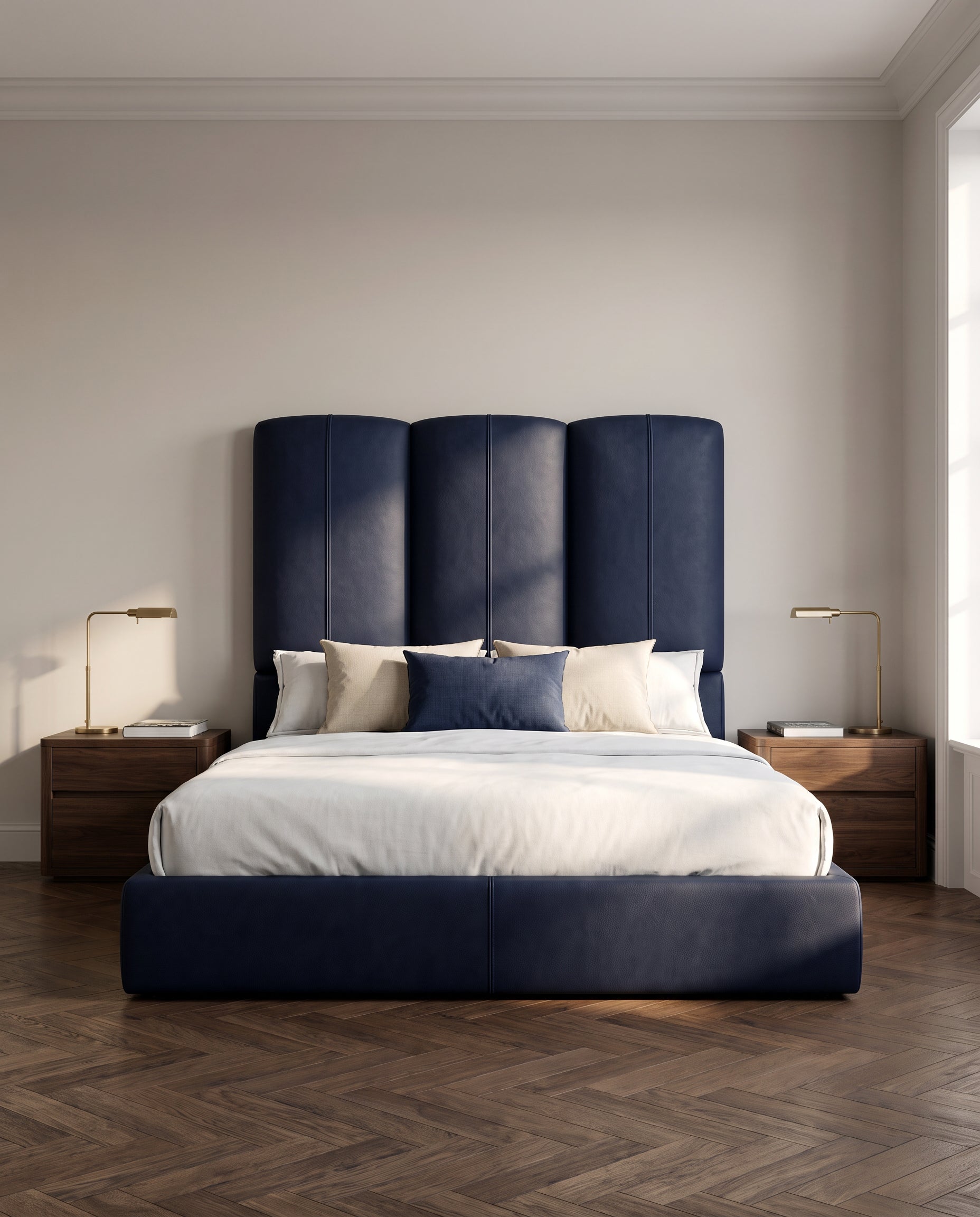 Freya upholstered headboard EON-HB125 – bedroom lifestyle view