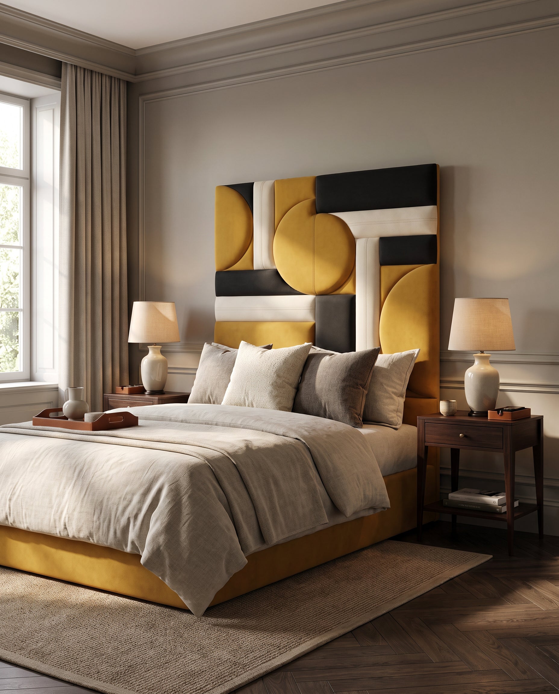 Sylvie upholstered headboard EON-HB146 – bedroom lifestyle view