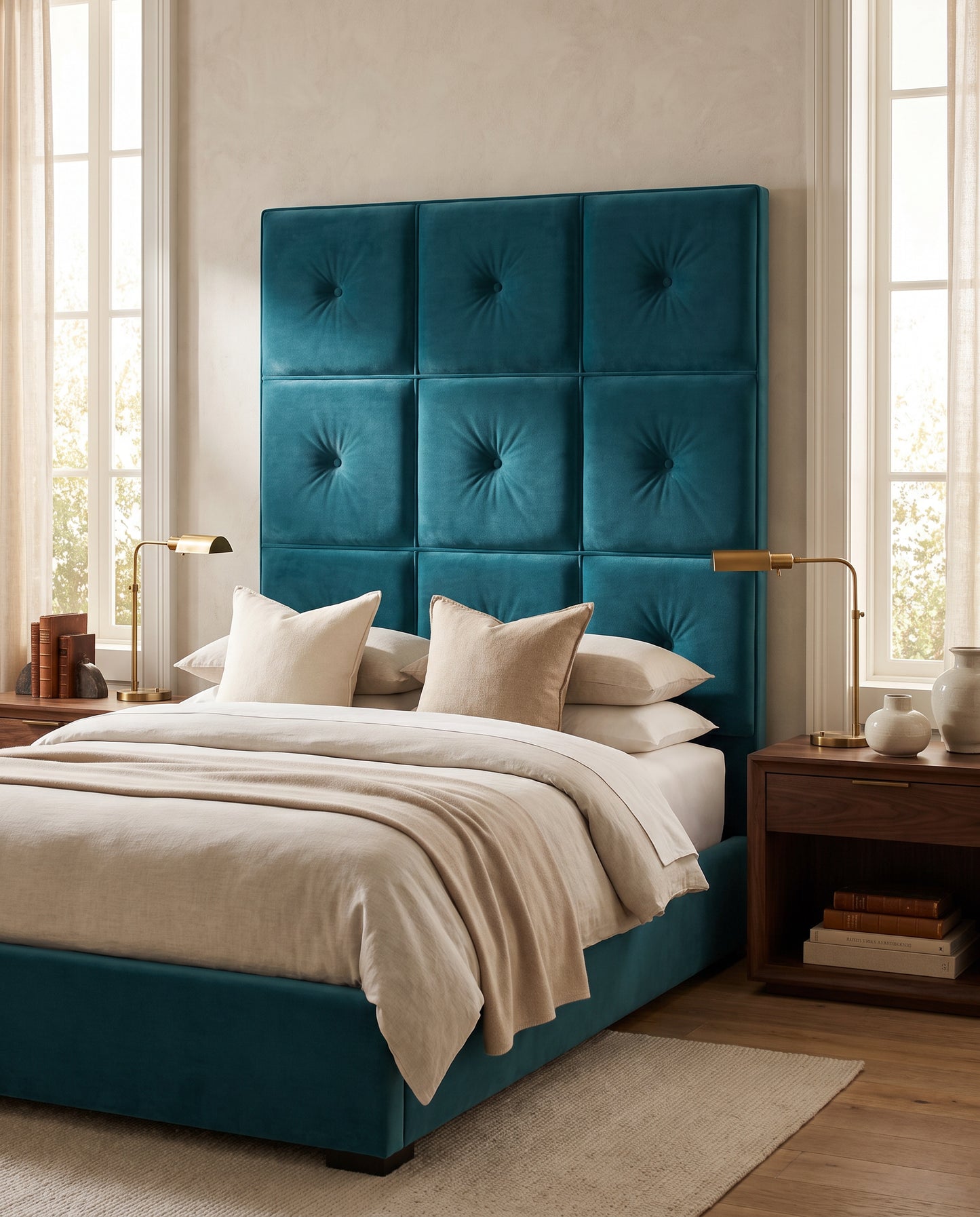 Nerissa upholstered headboard EON-HB072 – bedroom lifestyle view